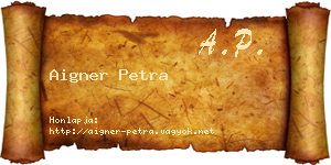 Aigner Petra névjegykártya